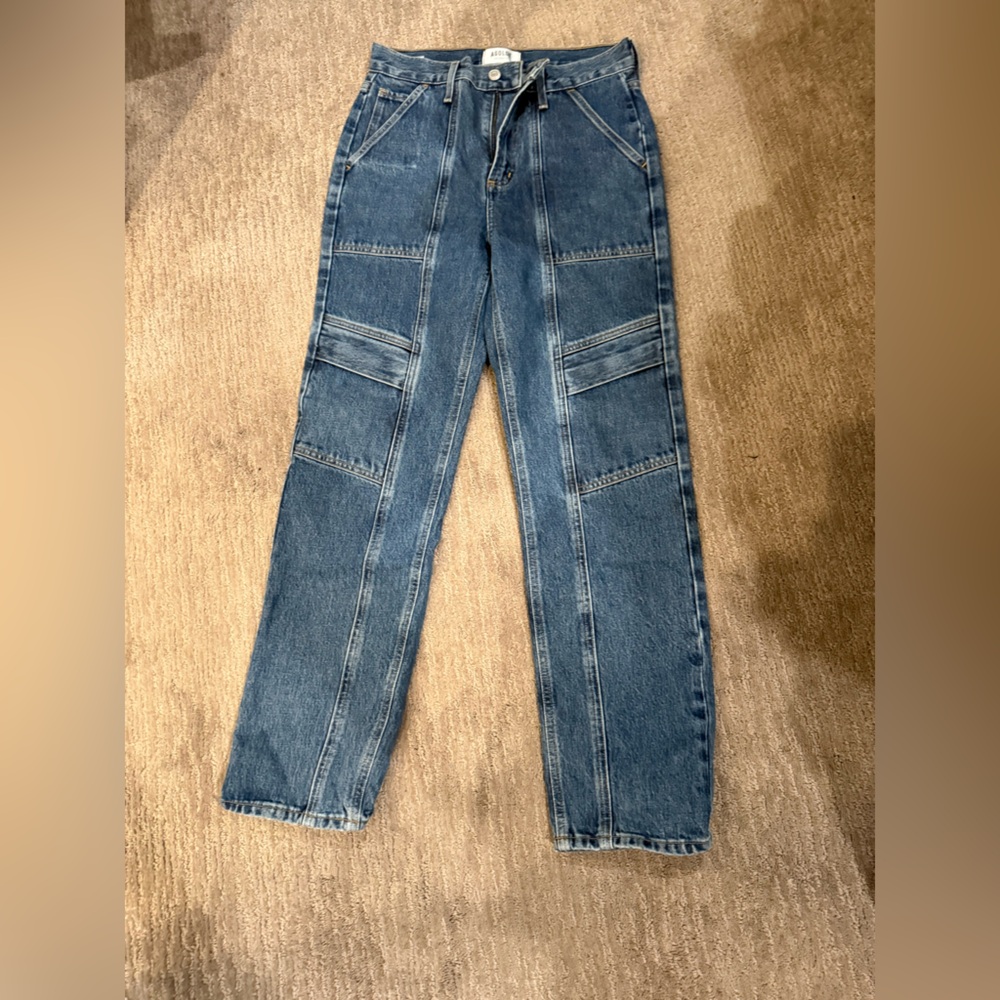 Agolde Blue Straight Leg Jeans